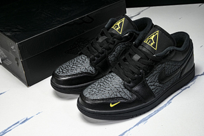 Jordan 1 Low Black Elephant Print IM6568-010