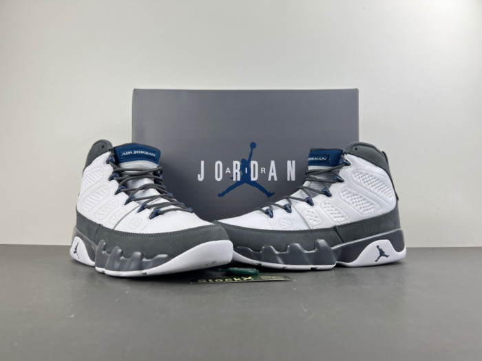 Air Jordan 9 “Flint Grey”Color: White/French Blue-Flint Grey HV4794-100